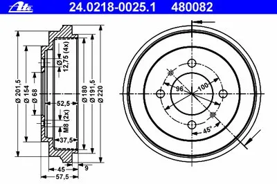 Тормозной барабан ATE купить