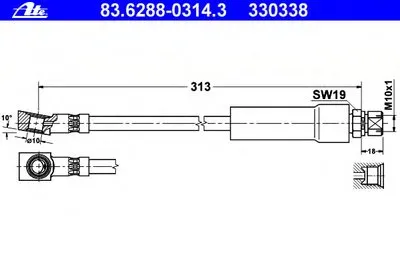 Тормозной шланг ATE купить