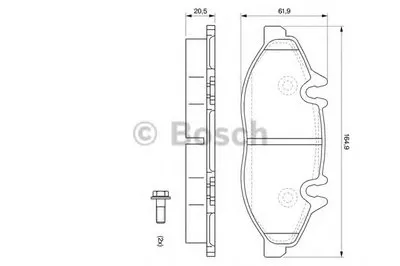 Комплект тормозных колодок, дисковый тормоз BOSCH купить