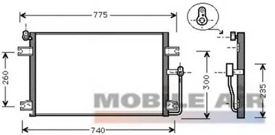Конденсатор, кондиционер VAN WEZEL купить
