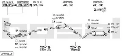Система выпуска ОГ BOSAL купить