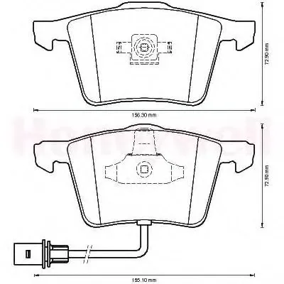 Комплект тормозных колодок, дисковый тормоз JURID купить