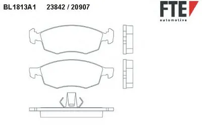 Комплект тормозных колодок, дисковый тормоз FTE купить