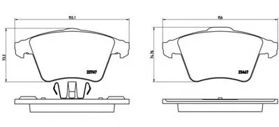 Комплект тормозных колодок, дисковый тормоз BREMBO купить