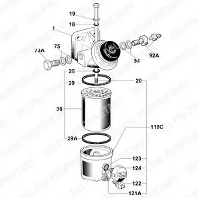 Топливный фильтр DELPHI купить