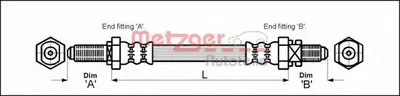 Тормозной шланг METZGER купить