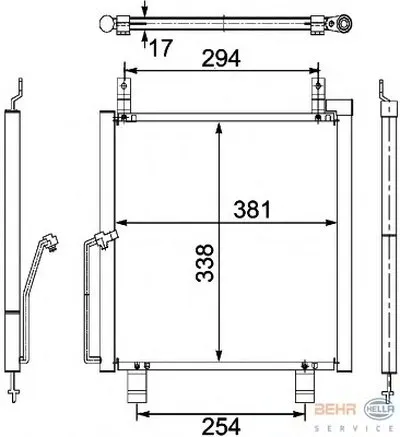 Конденсатор, кондиционер BEHR HELLA SERVICE купить
