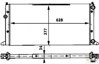 Радиатор, охлаждение двигателя BEHR HELLA SERVICE купить