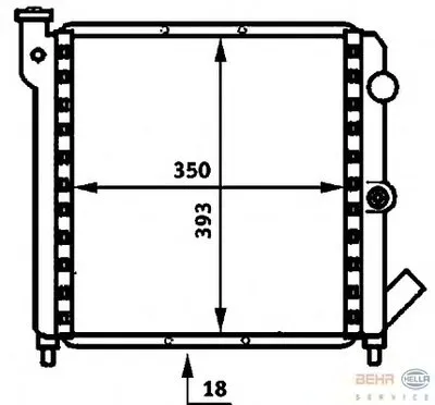 Радиатор, охлаждение двигателя BEHR HELLA SERVICE купить