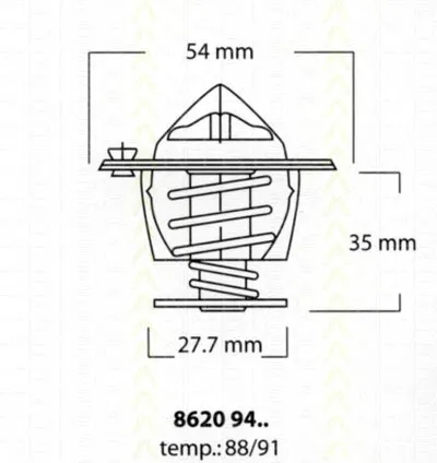 Термостат, охлаждающая жидкость TRISCAN купить