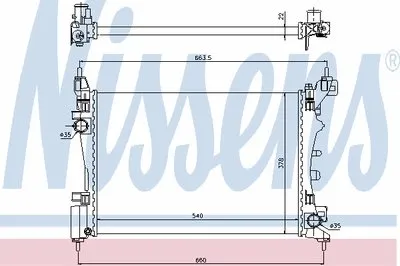Радиатор, охлаждение двигателя NISSENS купить