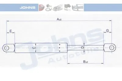 Газовая пружина, капот JOHNS купить