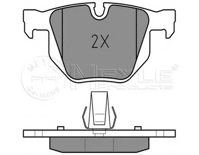 Комплект тормозных колодок, дисковый тормоз MEYLE купить