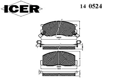 Комплект тормозных колодок, дисковый тормоз ICER купить