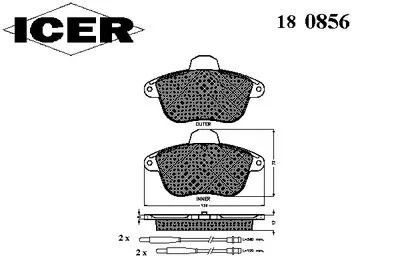 Комплект тормозных колодок, дисковый тормоз ICER купить