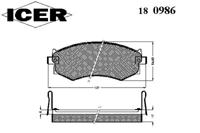 Комплект тормозных колодок, дисковый тормоз ICER купить