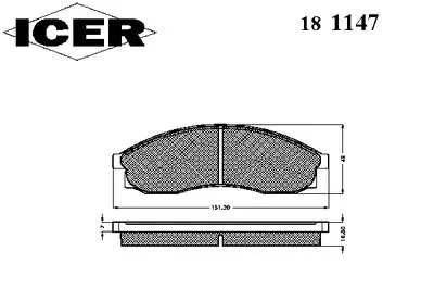 Комплект тормозных колодок, дисковый тормоз ICER купить