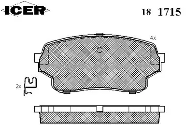 Комплект тормозных колодок, дисковый тормоз ICER купить