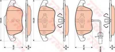 Комплект тормозных колодок, дисковый тормоз COTEC TRW купить