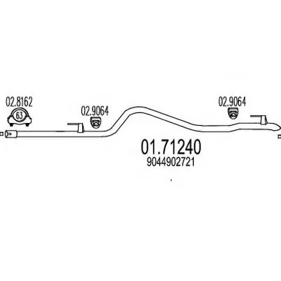 Труба выхлопного газа MTS купить