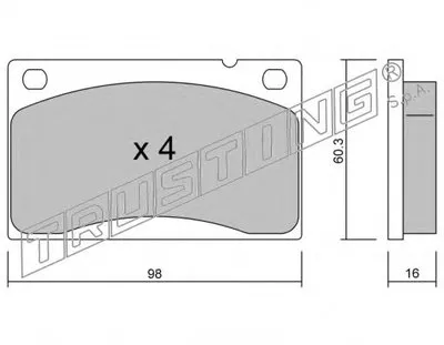 Комплект тормозных колодок, дисковый тормоз TRUSTING купить
