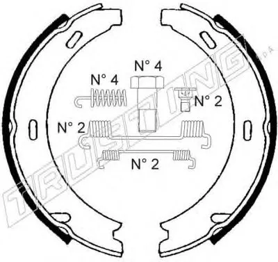 Комплект тормозных колодок, стояночная тормозная система TRUSTING купить