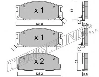 Комплект тормозных колодок, дисковый тормоз TRUSTING купить