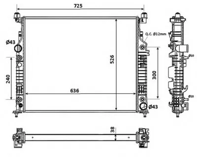 Радиатор, охлаждение двигателя NRF купить