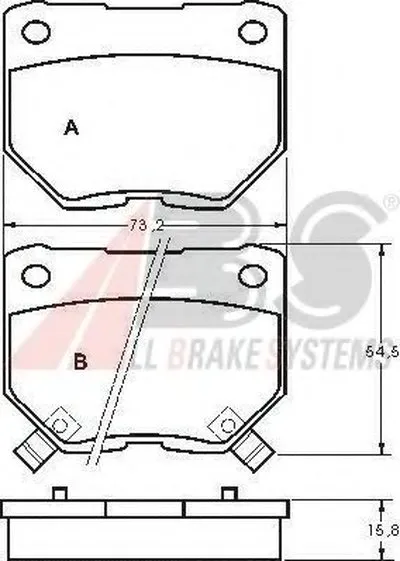 Комплект тормозных колодок, дисковый тормоз A.B.S. купить