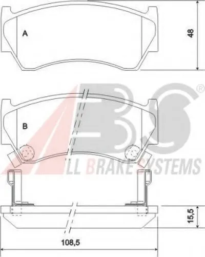 Комплект тормозных колодок, дисковый тормоз A.B.S. купить