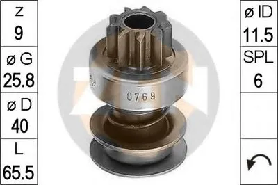 Привод с механизмом свободного хода, стартер ERA купить