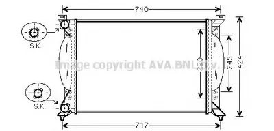 Радиатор, охлаждение двигателя AVA QUALITY COOLING купить