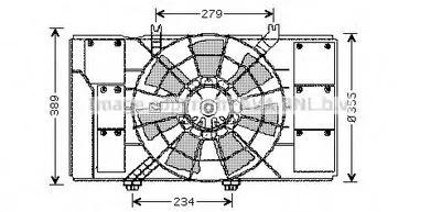Вентилятор, охлаждение двигателя AVA QUALITY COOLING купить