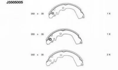 Комплект тормозных колодок NIPPARTS купить