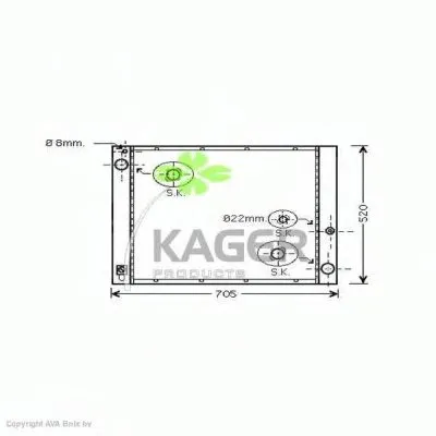 Радиатор, охлаждение двигателя KAGER купить