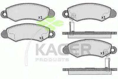 Комплект тормозных колодок, дисковый тормоз KAGER купить