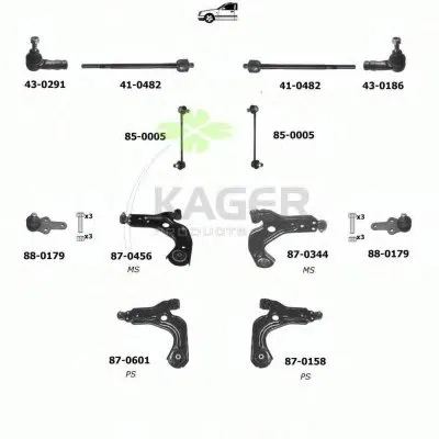 Подвеска колеса KAGER купить