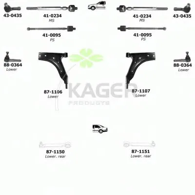 Подвеска колеса KAGER купить
