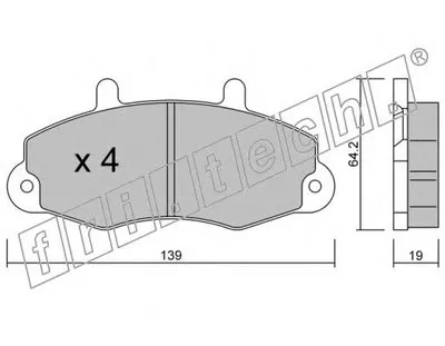 Комплект тормозных колодок, дисковый тормоз fri.tech. купить