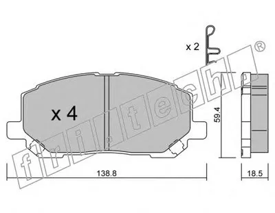 Комплект тормозных колодок, дисковый тормоз fri.tech. купить