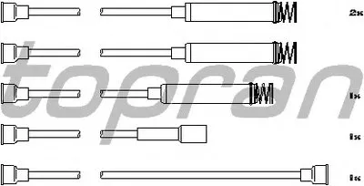 Комплект проводов зажигания TOPRAN купить