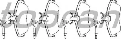 Комплект тормозных колодок, дисковый тормоз TOPRAN купить