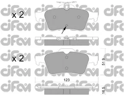 Комплект тормозных колодок, дисковый тормоз CIFAM купить
