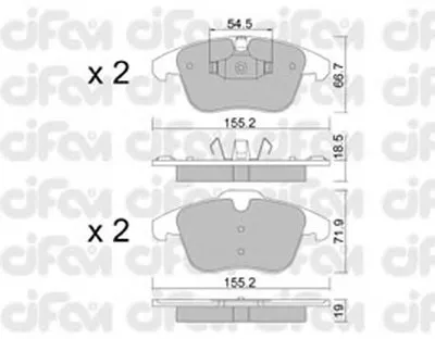 Комплект тормозных колодок, дисковый тормоз CIFAM купить