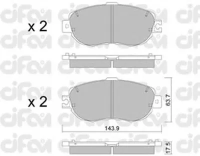 Комплект тормозных колодок, дисковый тормоз CIFAM купить