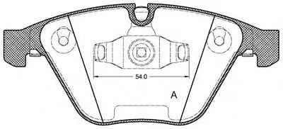 Комплект тормозных колодок, дисковый тормоз ADVANCE OPEN PARTS купить