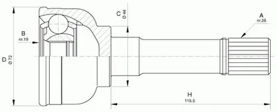 Шарнирный комплект, приводной вал SPIN OPEN PARTS купить