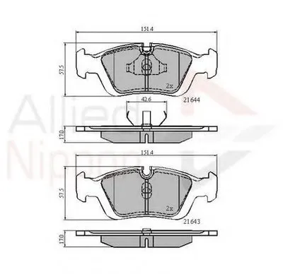 Комплект тормозных колодок, дисковый тормоз ANL Braking COMLINE купить