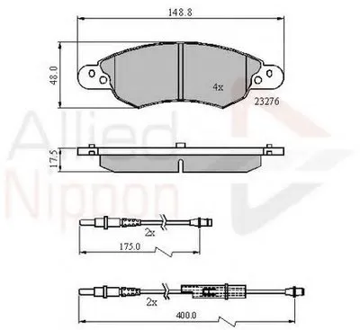 Комплект тормозных колодок, дисковый тормоз ANL Braking COMLINE купить