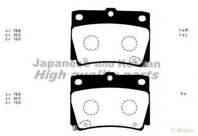 Комплект тормозных колодок, дисковый тормоз ASHUKI купить